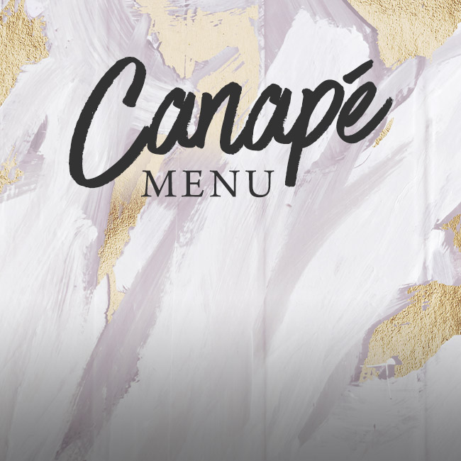 Canapé menu at The Trout Inn