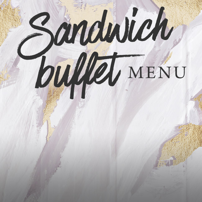 Sandwich buffet menu at The Trout Inn